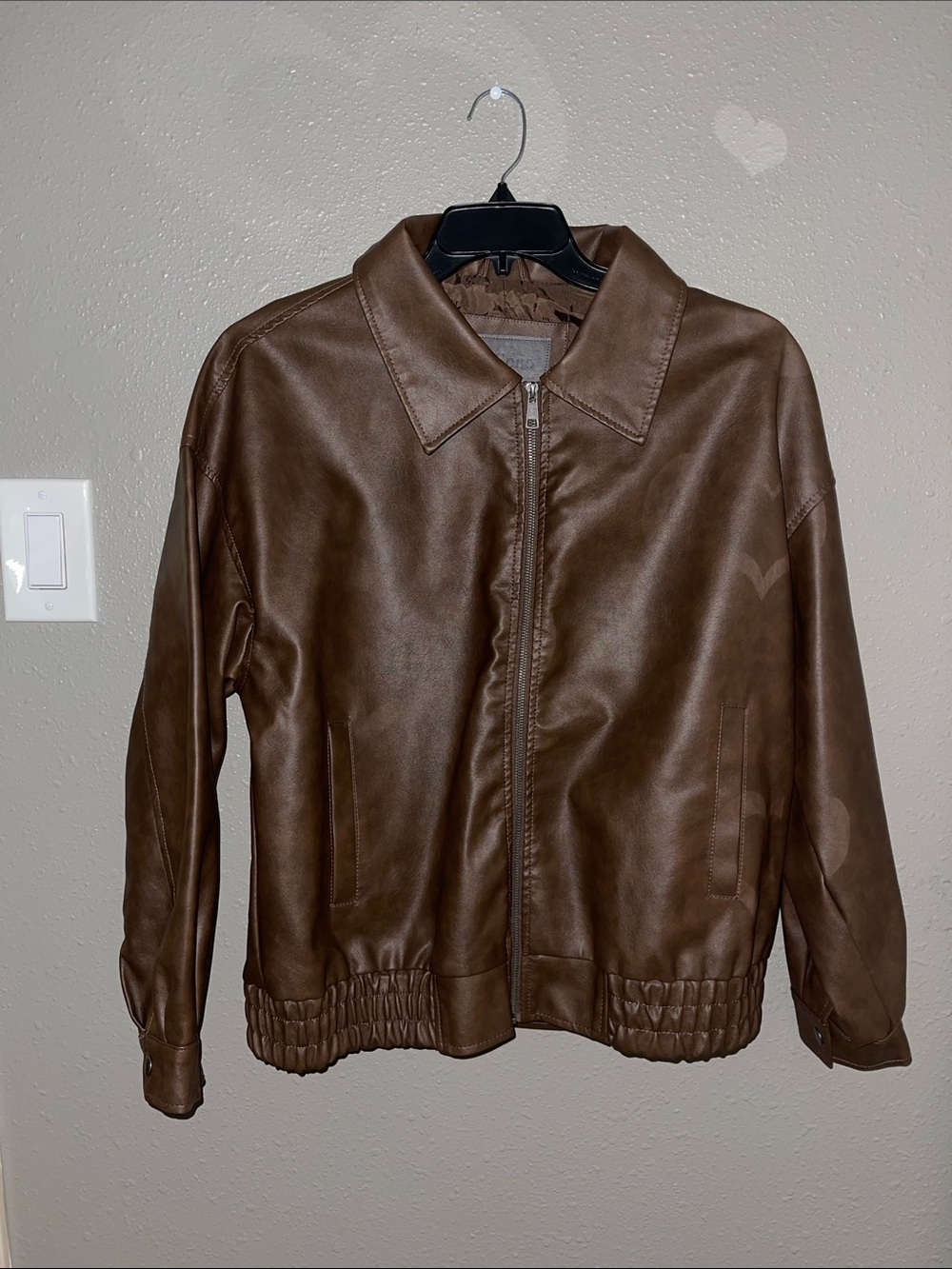 NEW❗️Brown Faux Leather Jacket